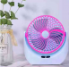 Rechargeable chargeable mini table fan with LED light